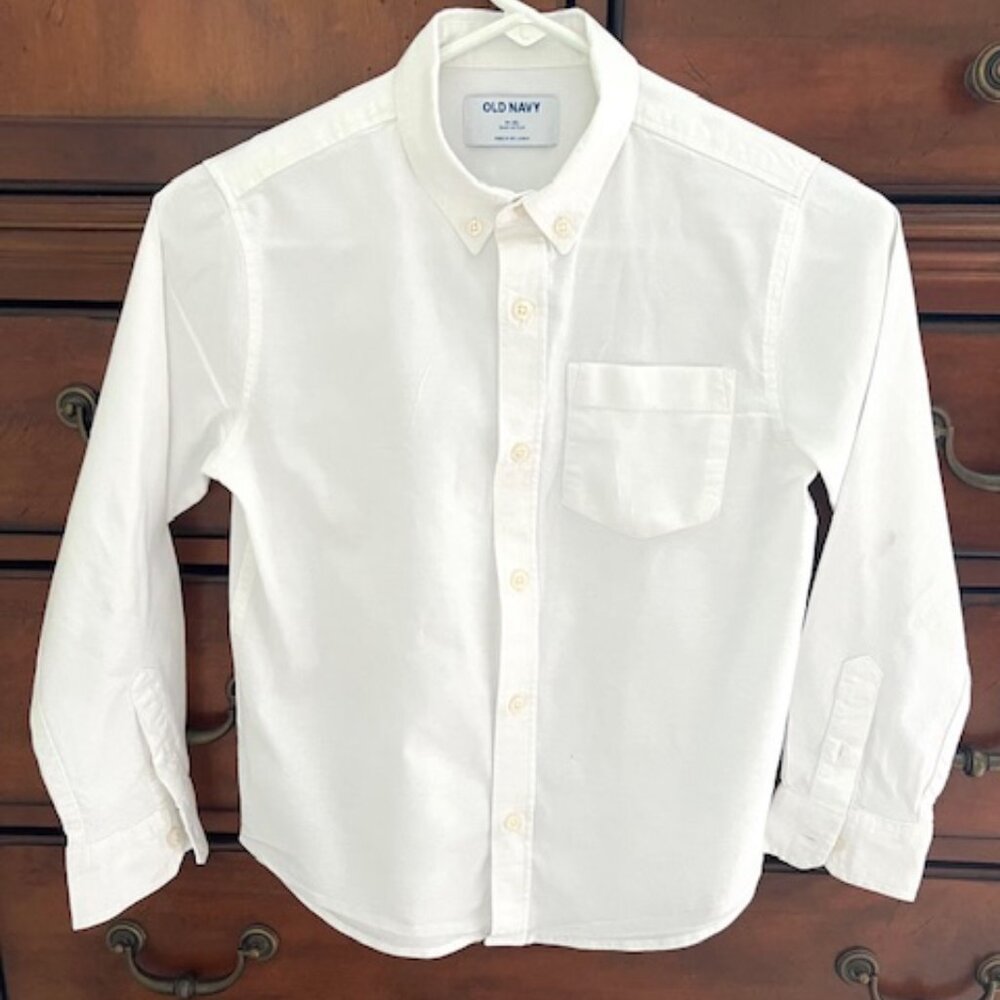 Old Navy Boy's White Dress Shirt - Child Medium